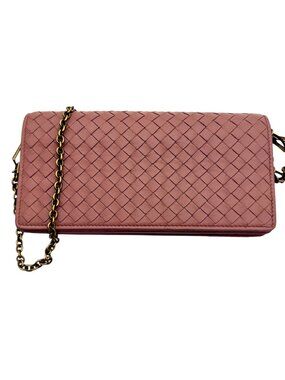 Bottega Veneta Chain Wallet-purses Muted Dusty Rose Color